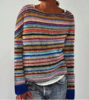 Damski Sweter Okrągły Neckline Oversized