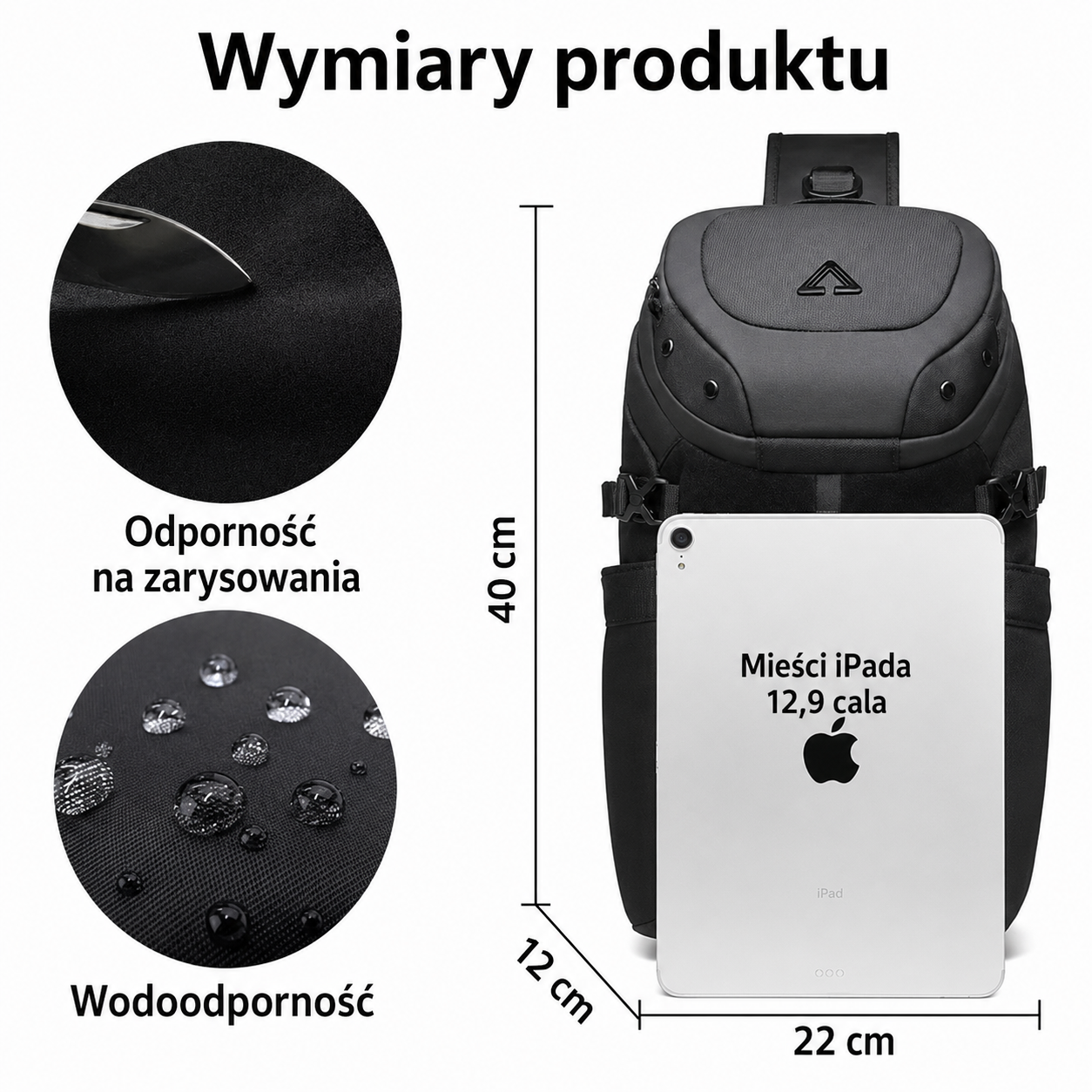 Torba antywłamaniowa | Crossbody wodoodporna z portem USB
