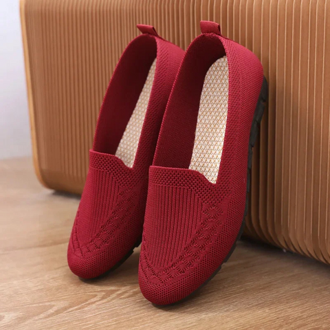 Damskie dzianinowe mokasyny slip-on lekkie i oddychające