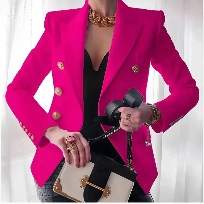 Blazer damski | Zabudowanie proste, ramiona strukturyzowane
