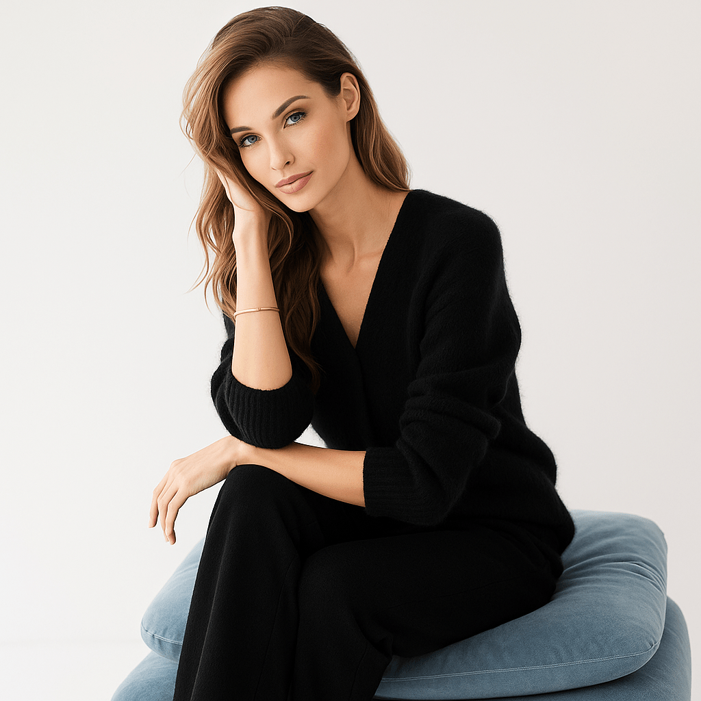 Kobieta Miękka Kardigan - Przytulna Wygodna Kurtka - Stylowa - vivano - warszawa