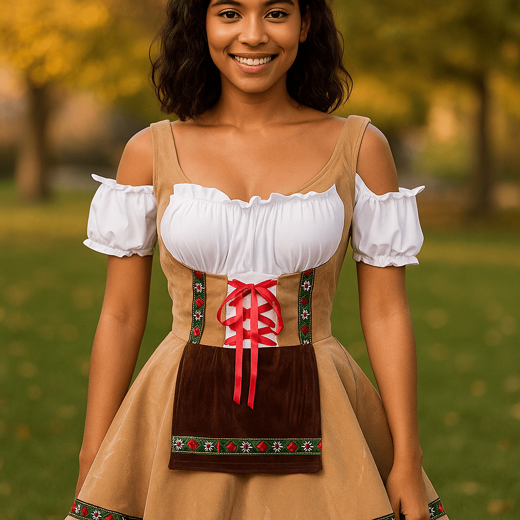 Kostium Halloween Plus Size - Mini Sukienka - Bufiaste Rękawy - vivano - warszawa