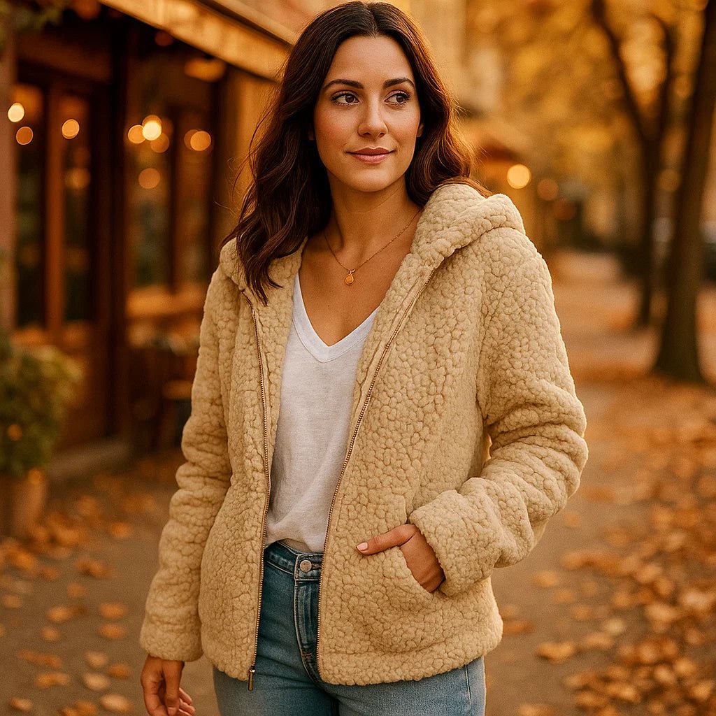 Kurtka Teddy Fleece Damska – Ciepła i Stylowa - vivano - warszawa