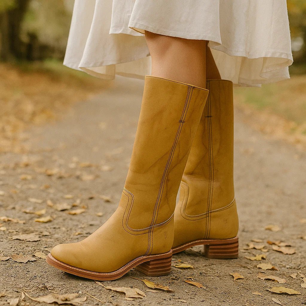 Leonie – długie skórzane botki damskie - vivano - warszawa