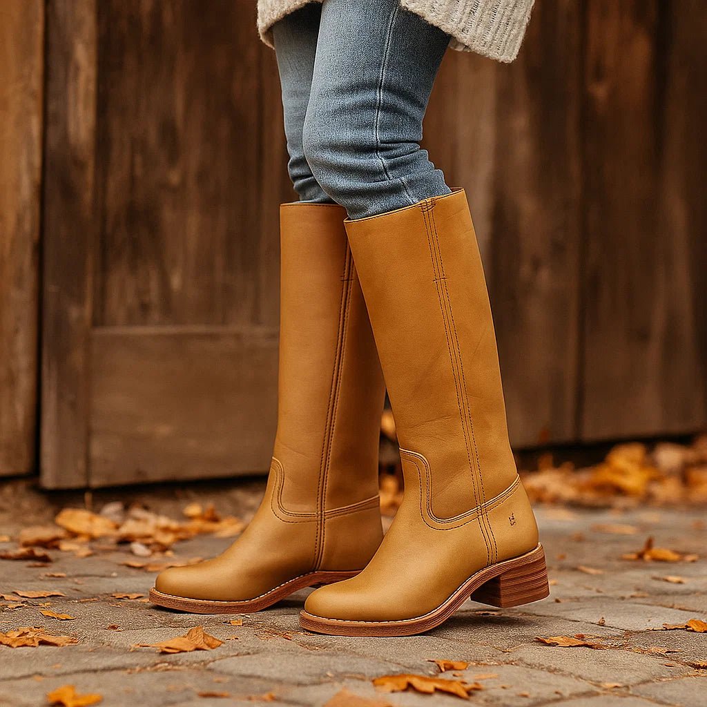 Leonie – długie skórzane botki damskie - vivano - warszawa