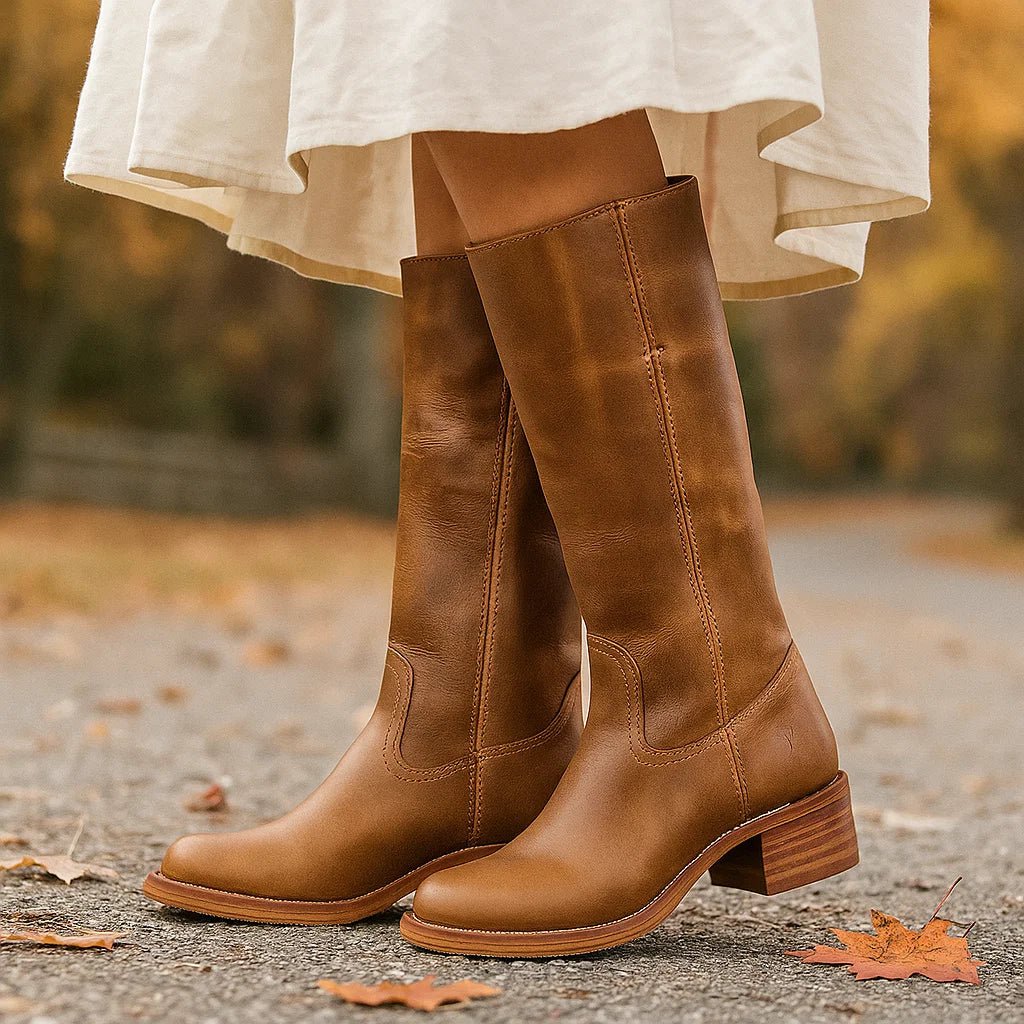 Leonie – długie skórzane botki damskie - vivano - warszawa