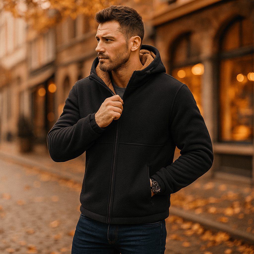 Męska Fleece’owa Kurtka z Wyściółką Sherpa - vivano - warszawa