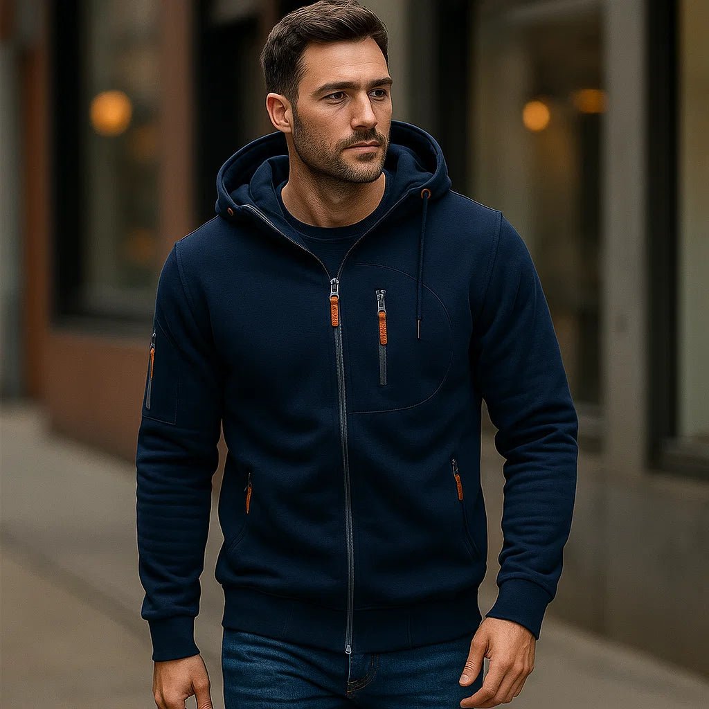 Męska kurtka casual z kapturem - Komfort - Uniwersalność - vivano - warszawa