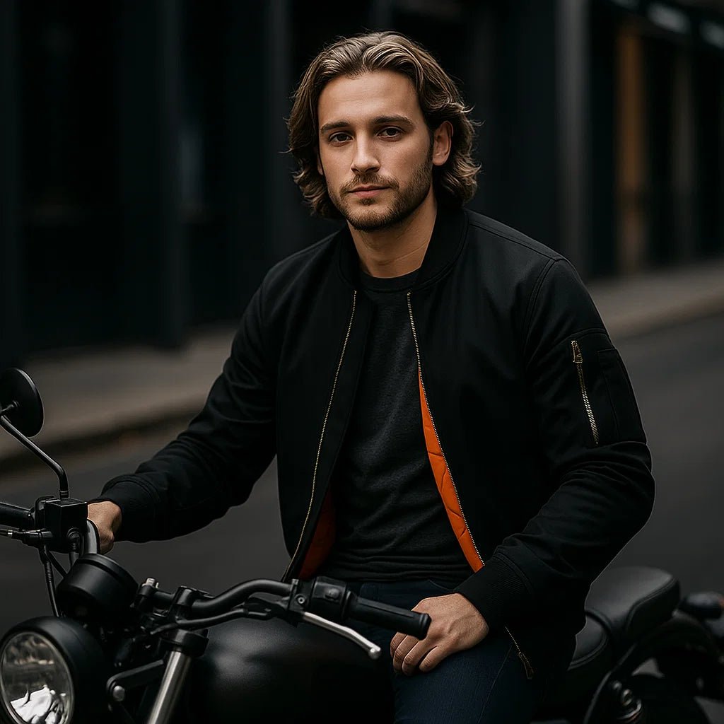 Męska Kurtka Pilotka - Klasyczny Design - Ponadczasowy Styl z Zamkiem - vivano - warszawa