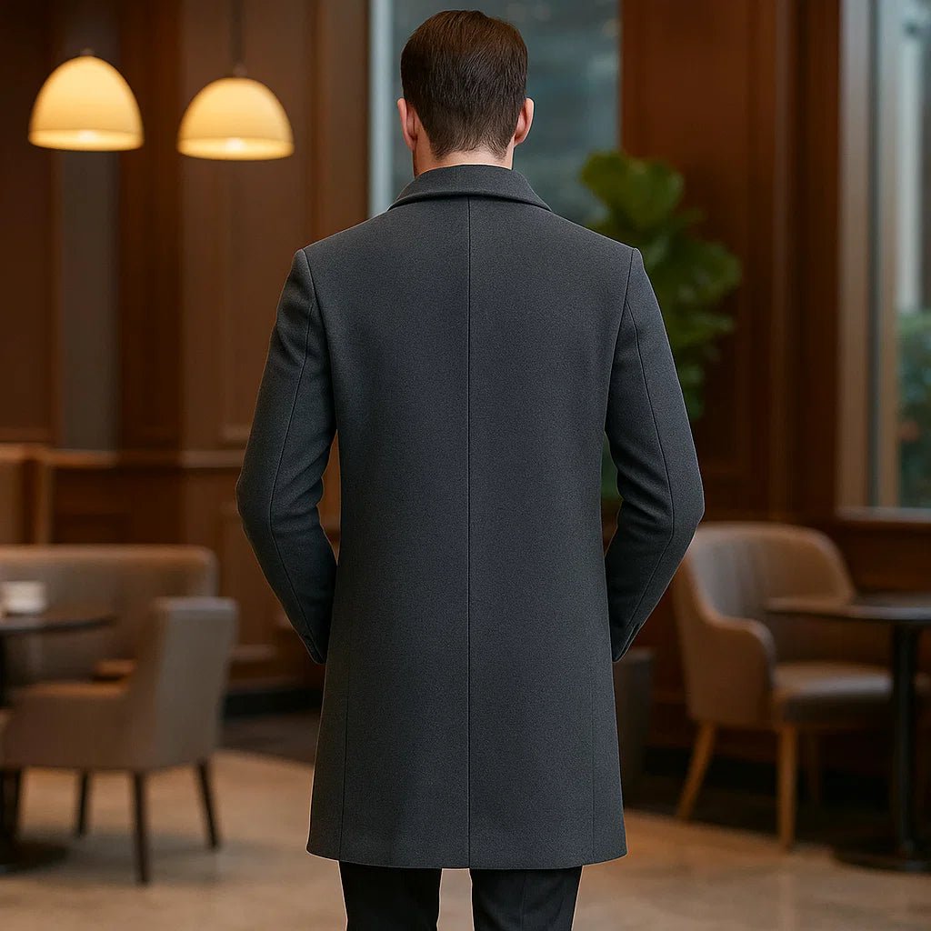 Męski Płaszcz Wełniany Terrence – Elegancki i Ciepły - vivano - warszawa