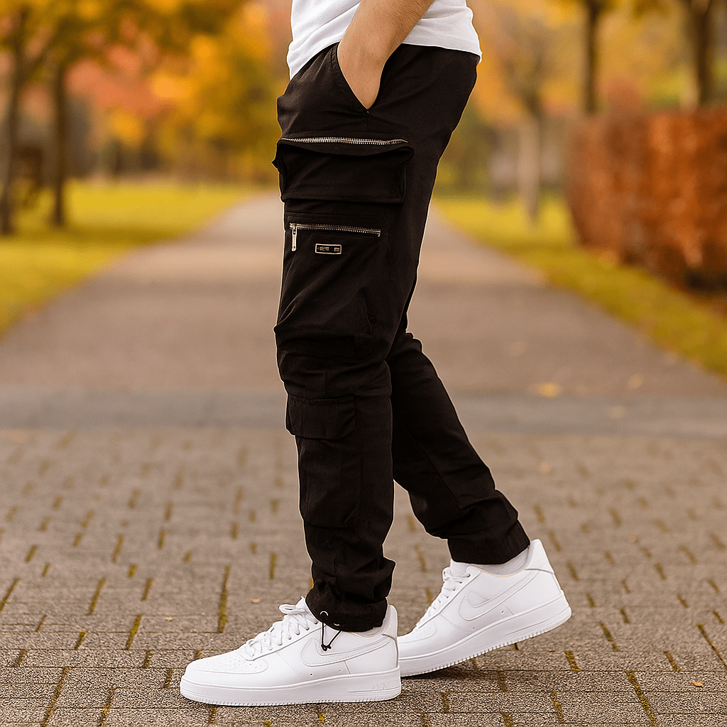 Męskie Spodnie Cargo - Klasyczny Krój - Wielo - kieszenie - Wygodne - vivano - warszawa