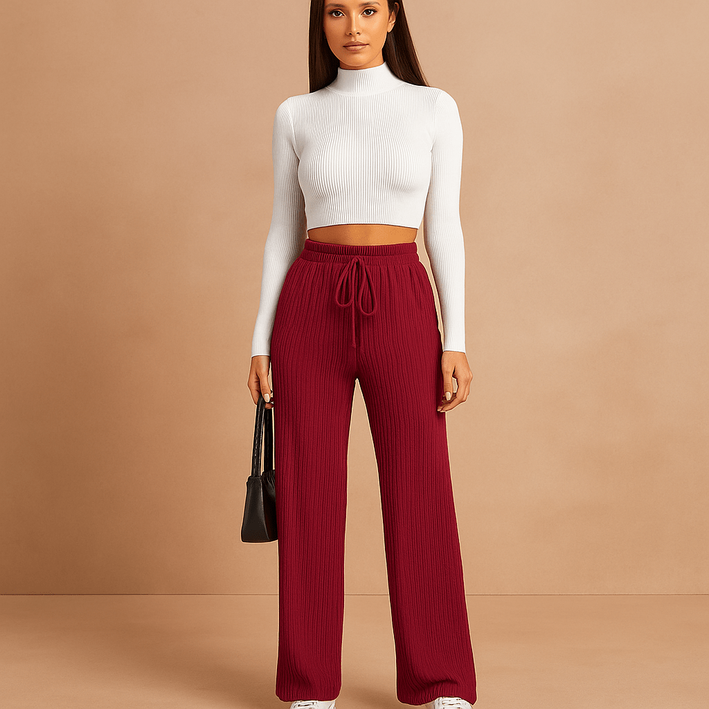 Miękkie spodnie dresowe - wysoki stan - komfort - styl - vivano - warszawa