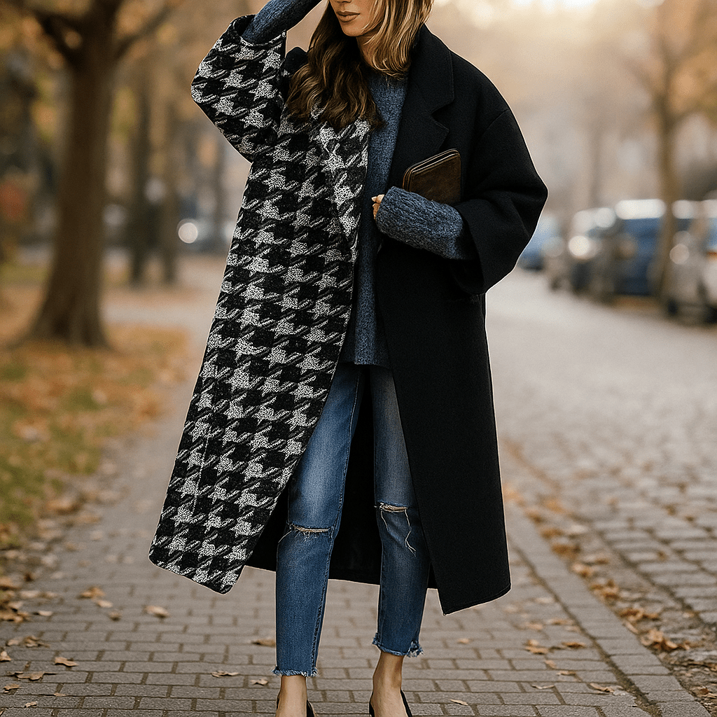 Milla – Długi Płaszcz – Ciepłe Kolory – Stylowy Komfort