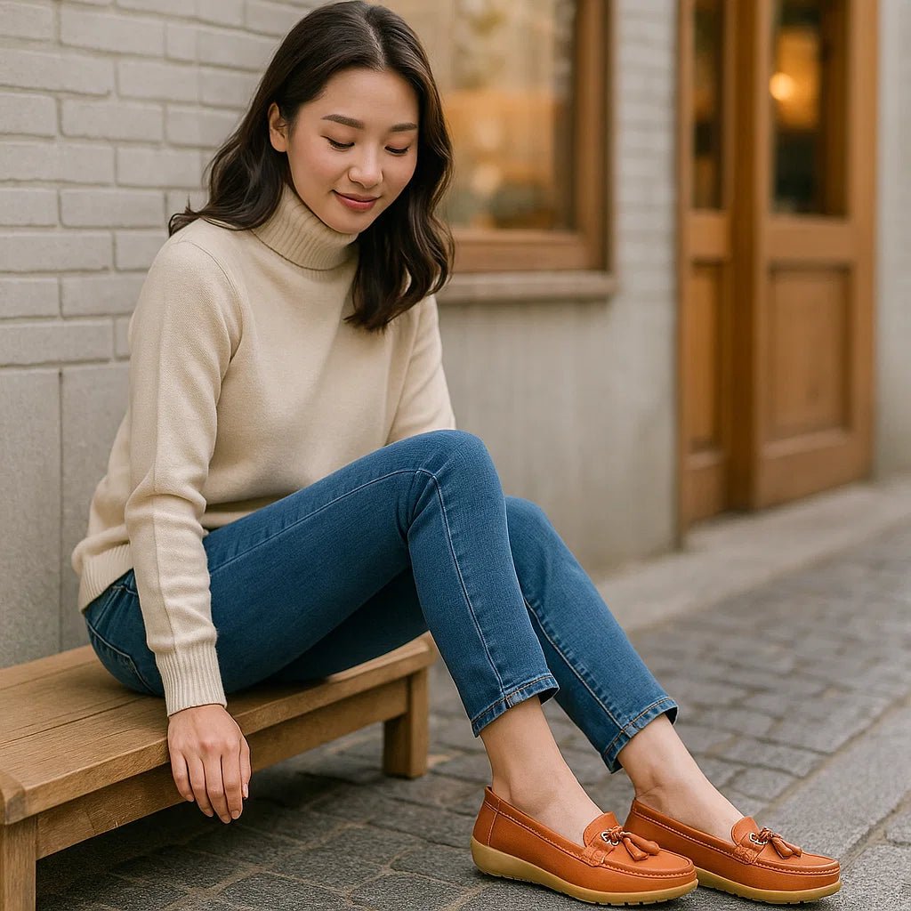 Mokasyny ortopedyczne skórzane damskie - vivano - warszawa