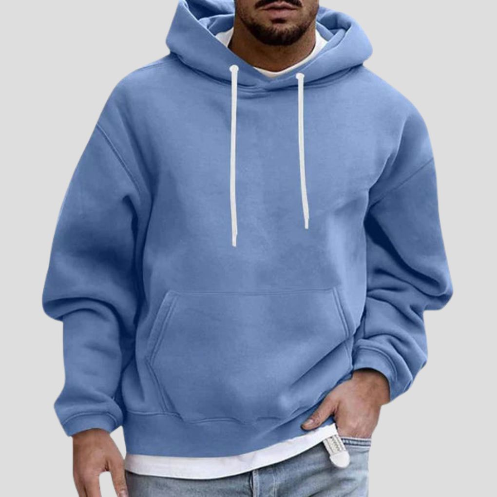 Męska bluza z kapturem | Wygodny krój, sznurki do regulacji | Casual