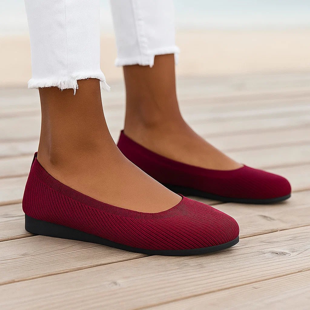 Ortopedyczne damskie baleriny z elastyczną cholewką - vivano - warszawa