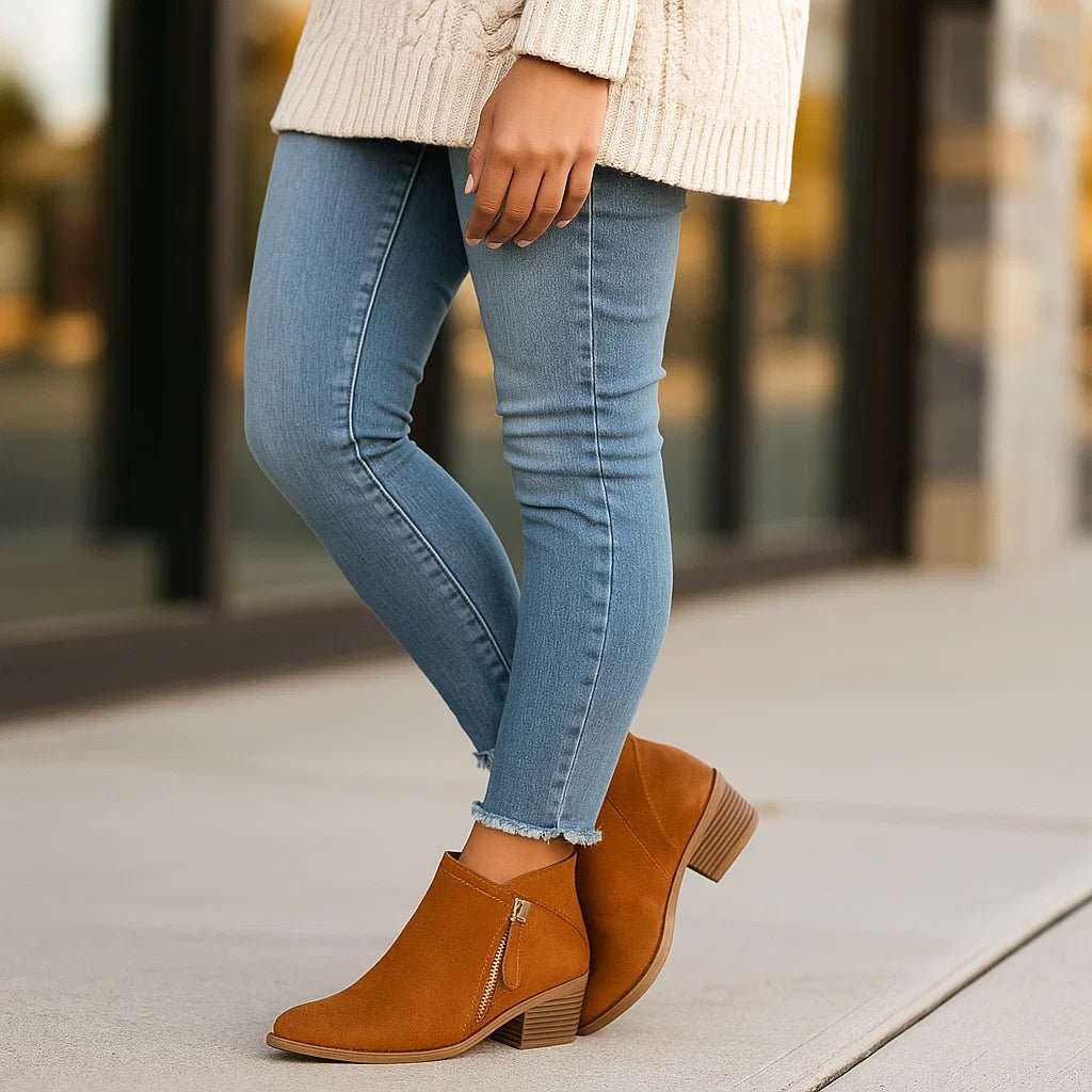 Ortopedyczne skórzane botki damskie Heel - vivano - warszawa