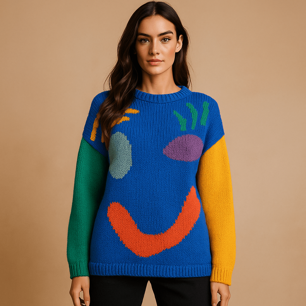 Oversize Sweter Bawełniany - Miękki Komfort - Stylowy Dzianinowy - vivano - warszawa