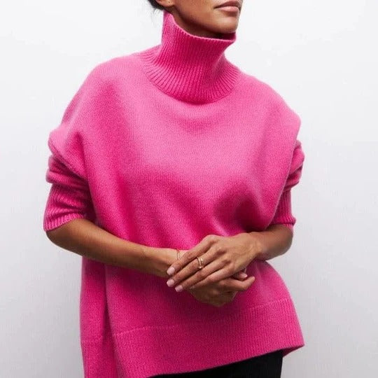 Damski Sweter Rozpinany Golf Oversize