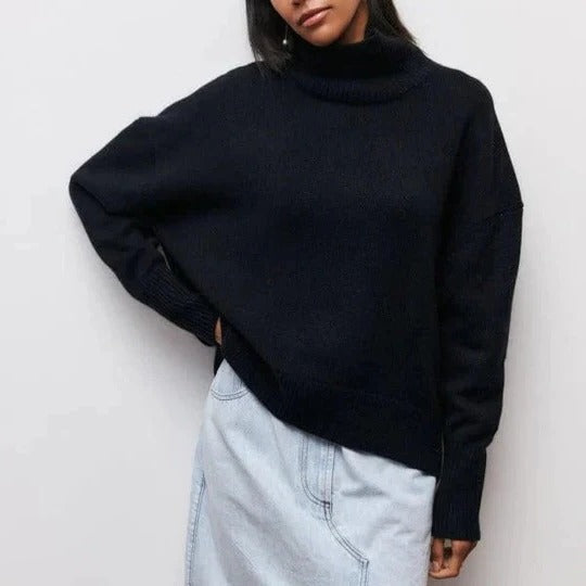 Damski Sweter Rozpinany Golf Oversize