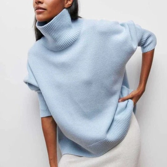Damski Sweter Rozpinany Golf Oversize