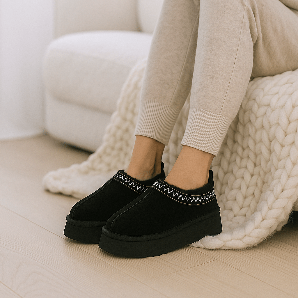 Pantofle Platformowe Vera – Ciepłe i Eleganckie