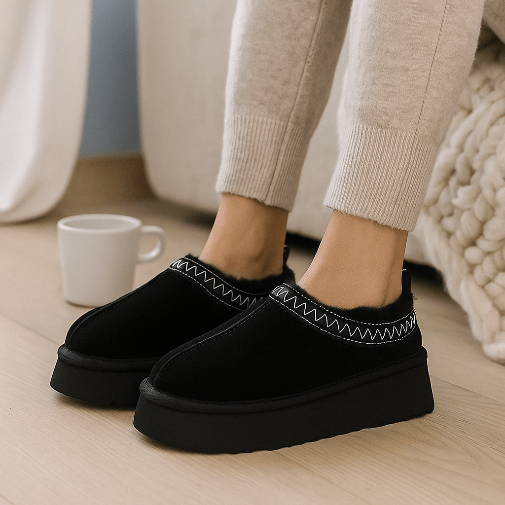 Pantofle Platformowe Vera – Ciepłe i Eleganckie