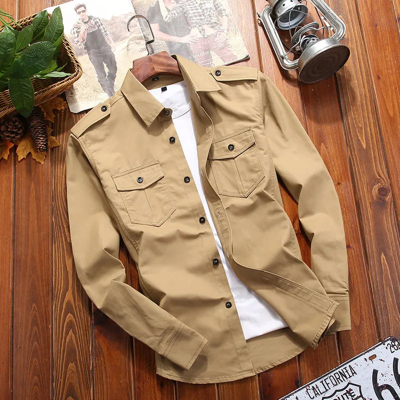 Męska Koszula Taktyczna Bawełniana Slim Fit