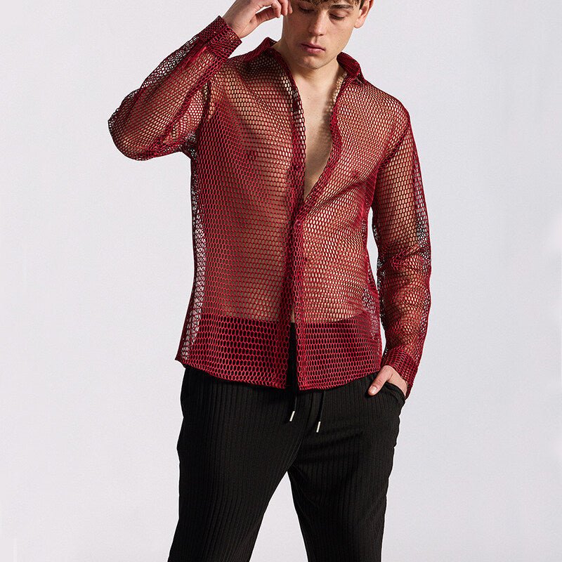 Przezroczyste Siatkowe Koszulki - Zapięcie na Guziki - Stilla - vivano - warszawa