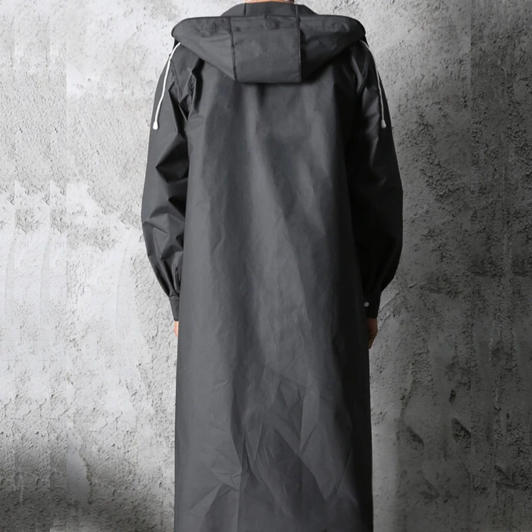 Kurtka Przeciwdeszczowa | Czarna, Wodoszczelna, Unisex