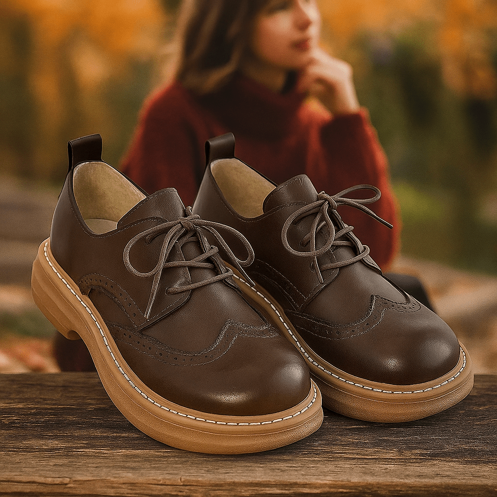 Retro buty Oxford dla kobiet - Model Elsie - Ponadczasowa elegancja - vivano - warszawa