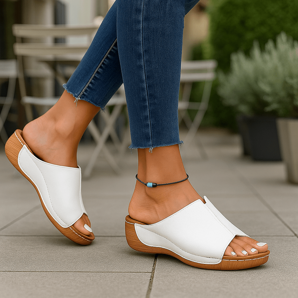 Sandały ortopedyczne damskie na platformie - komfortowe - profilowane - lekkie - vivano - warszawa