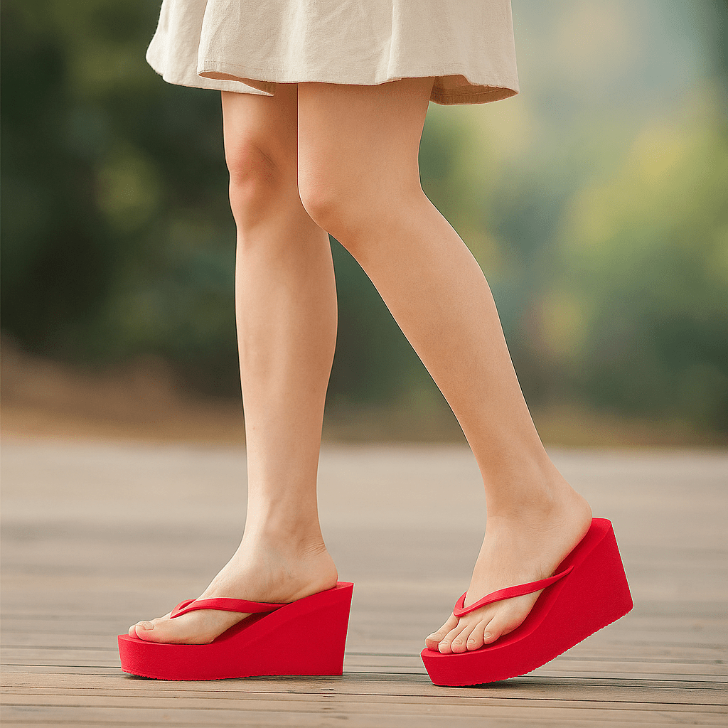 Sandały Solara na platformie - klapki na koturnie - damskie - vivano - warszawa