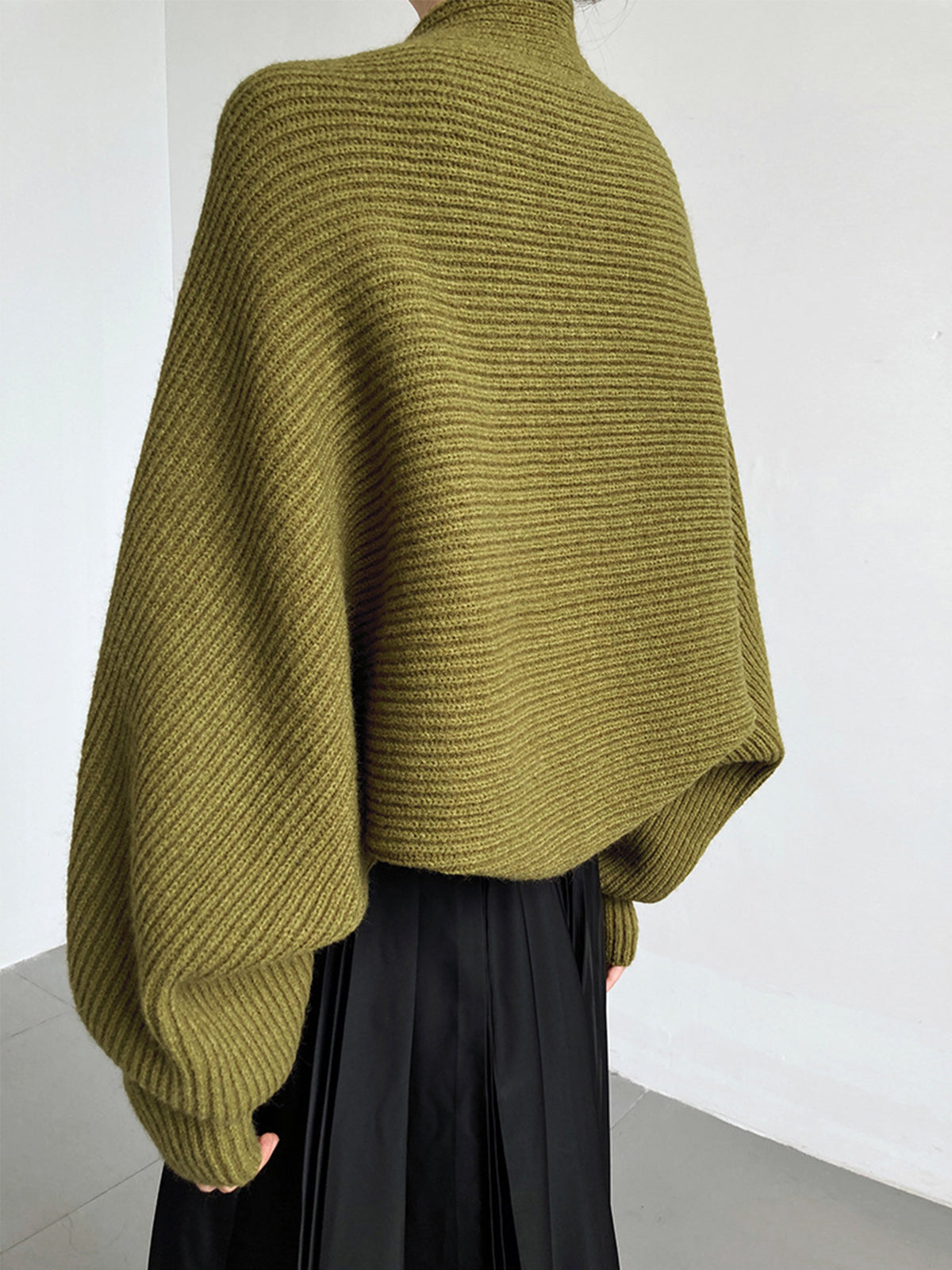 Damski sweter kardigan otwarty z przodu dzianinowy casualowy