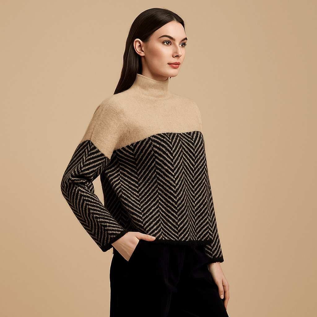 Splecione Miękkie Swetry - Średni Kołnierz - Komfort Styl - vivano - warszawa