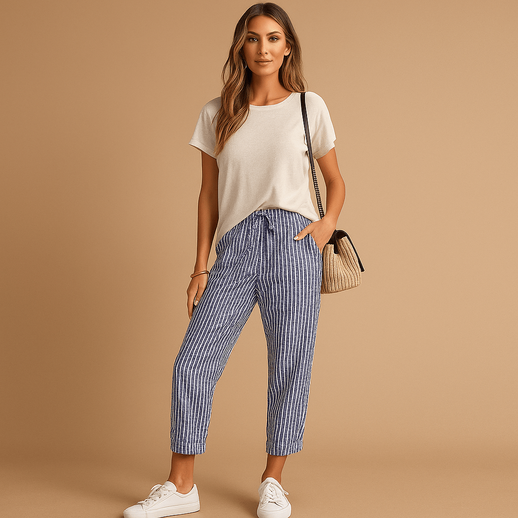 Spodnie lekkie - Luźny krój - Komfort i styl - vivano - warszawa