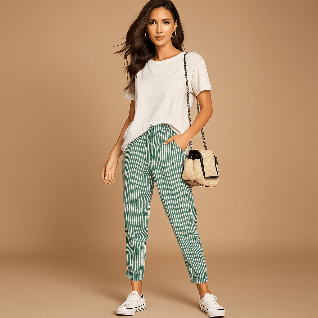 Spodnie lekkie - Luźny krój - Komfort i styl - vivano - warszawa