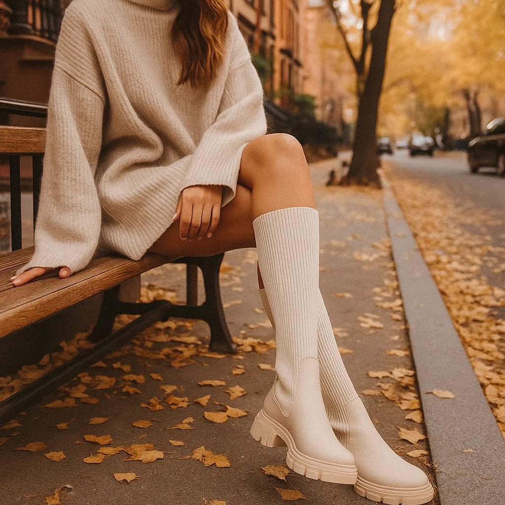 Stilla – Kozaki Overknee Dzianinowe - vivano - warszawa