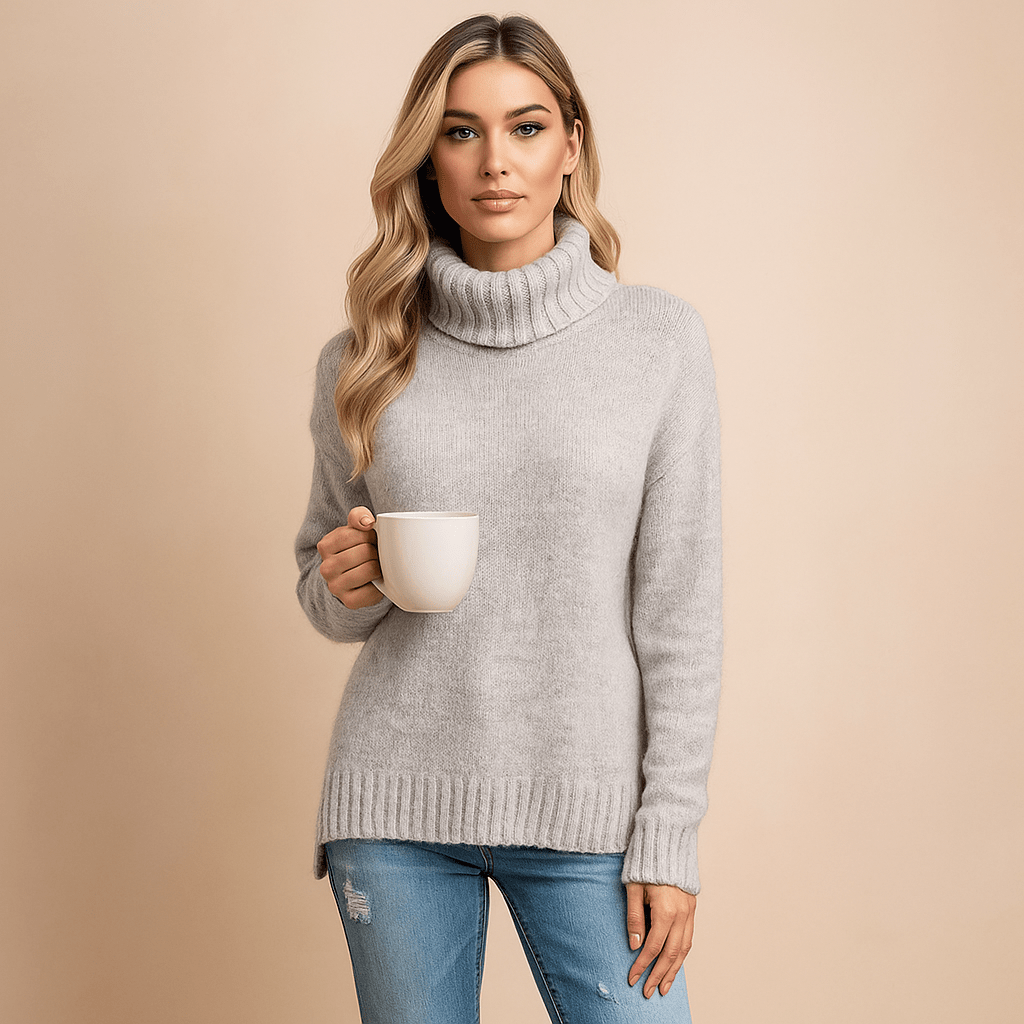 Sweter z golfem - Komfortowy - Stylowy - Ciepły - vivano - warszawa