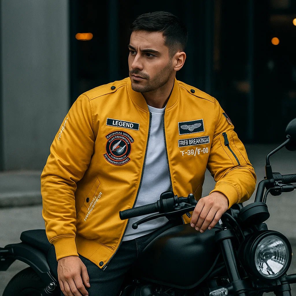 Swobodna kurtka bomber dla mężczyzn - komfortowa - stylowa - wytrzymała - vivano - warszawa