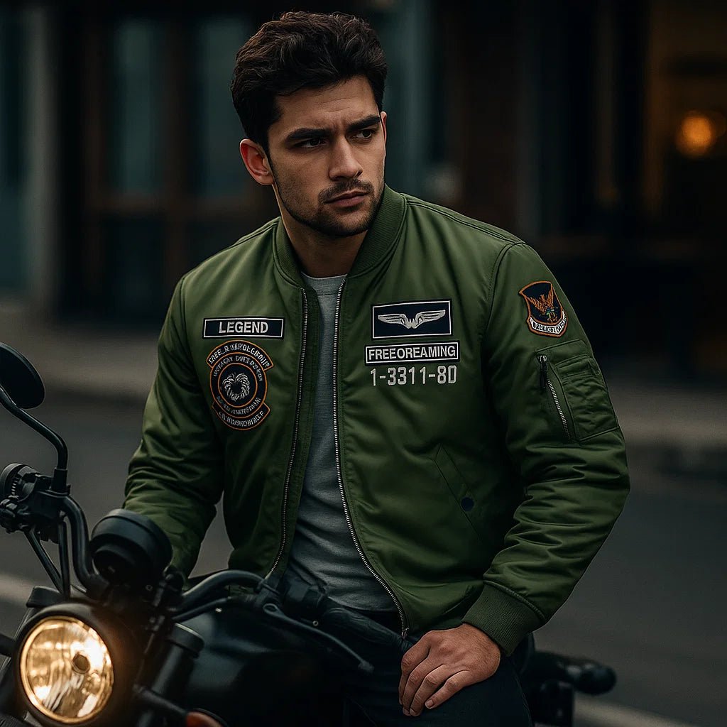 Swobodna kurtka bomber dla mężczyzn - komfortowa - stylowa - wytrzymała - vivano - warszawa