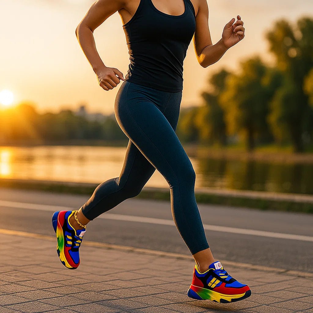 Tęczowe buty ergonomicznye damskie