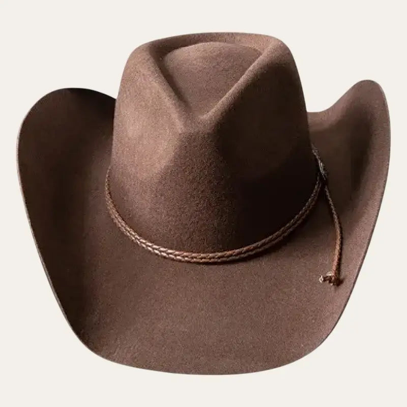 Kowbojski kapelusz Texasu | Brązowy wełniany | Westernowy styl