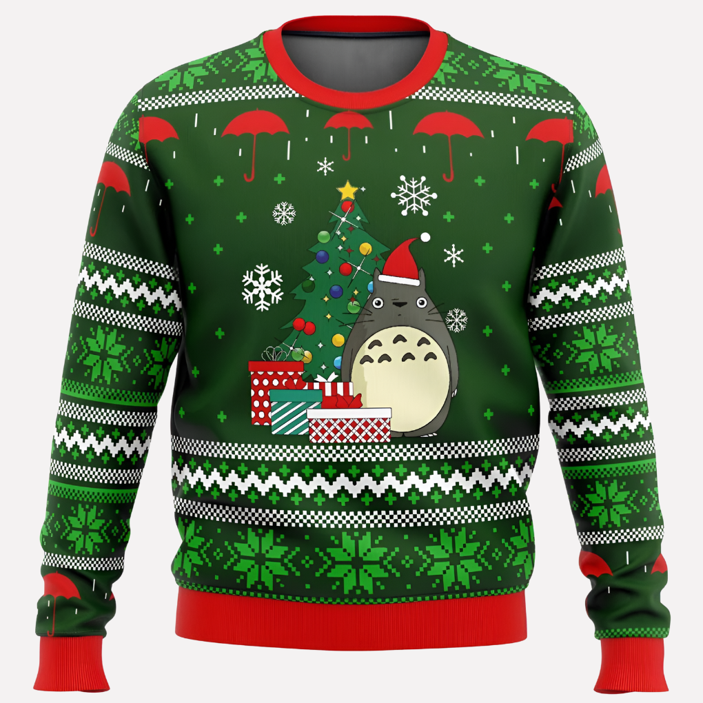 Sweter świąteczny unisex | Neonowy, wzór z reniferami | Na święta