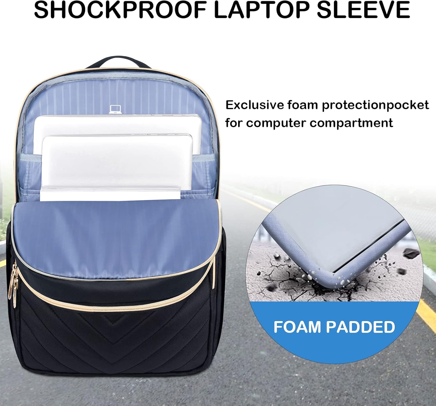 Plecak na Laptopa dla Kobiet | Wodoszczelny, Ładowanie USB, 15,6 cala