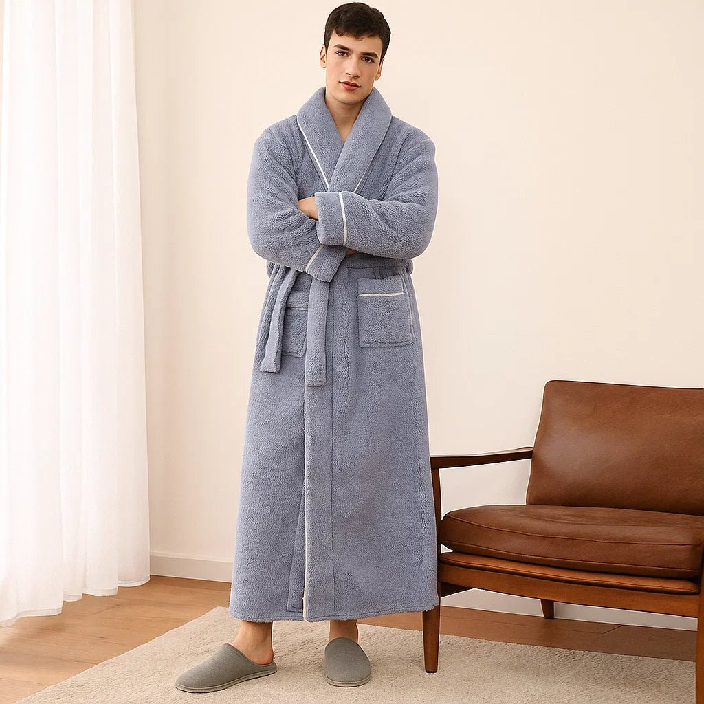 VeluLuxe – Elegancki Szlafrok Flanelowy z Najwyższym Komfortem - vivano - warszawa