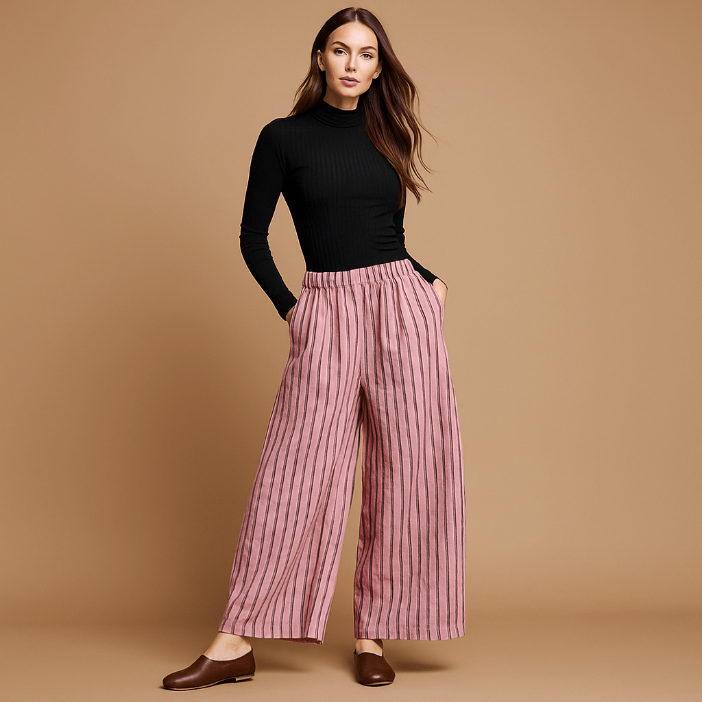 Vintage Hørbukser - Komfortowe - Ponadczasowe - Naturalne Materiały - vivano - warszawa