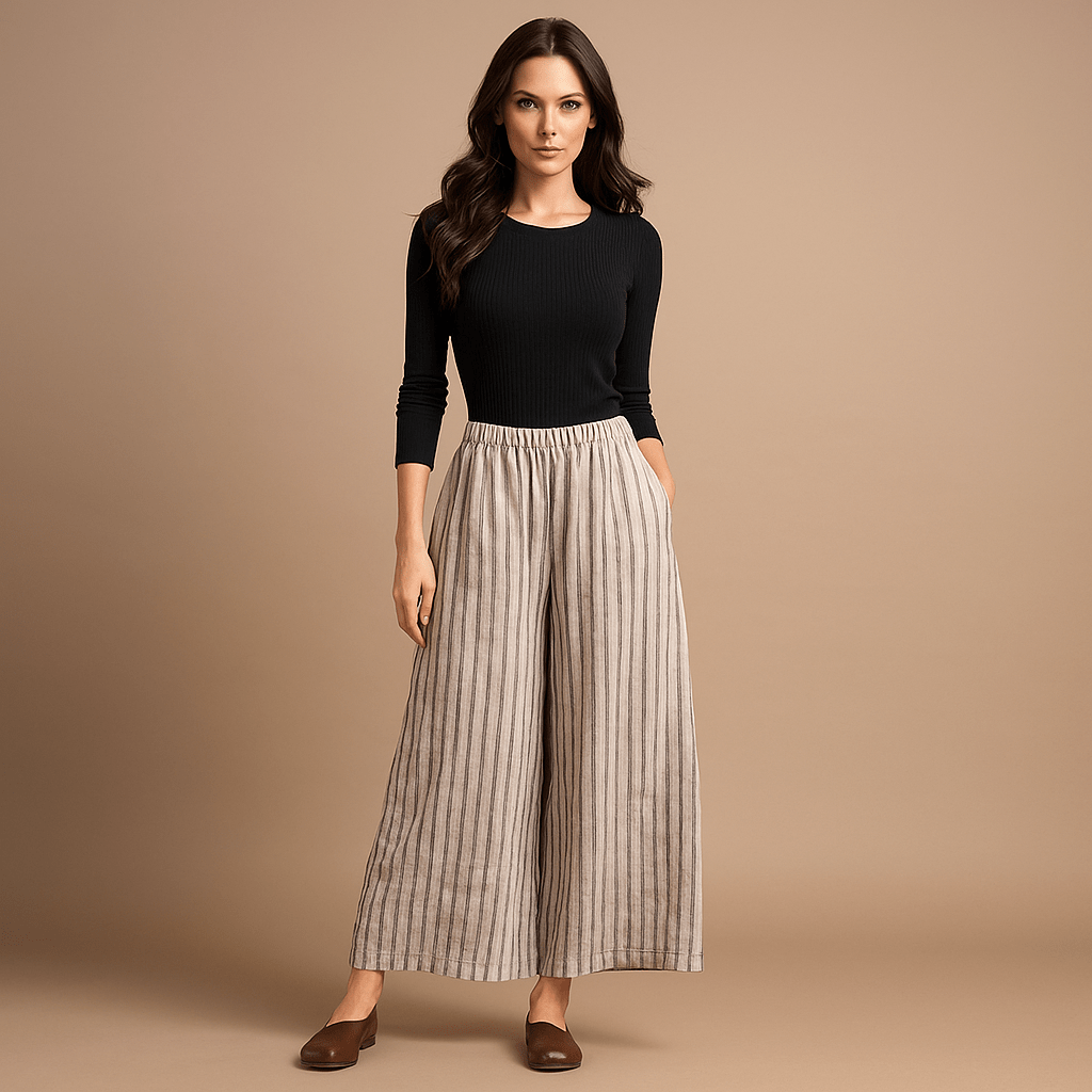 Vintage Hørbukser - Komfortowe - Ponadczasowe - Naturalne Materiały - vivano - warszawa