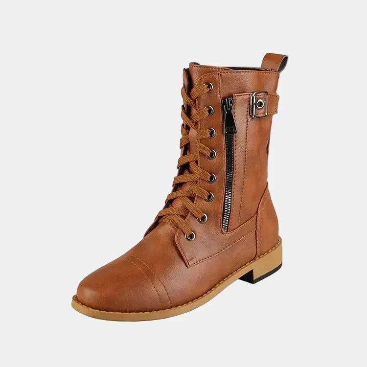 Damskie Botki Okrągły Nosek Miękka Wkładka