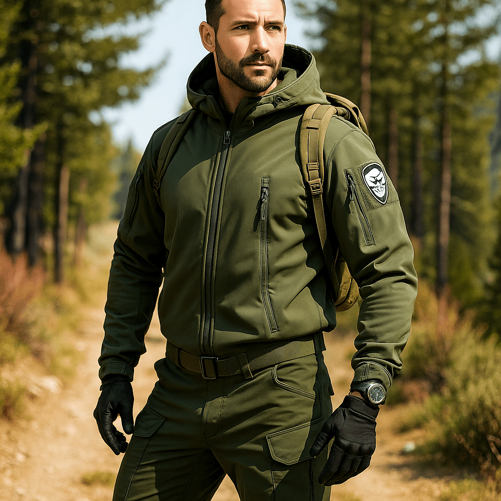 Zestaw taktyczny męski - kurtka wodoodporna - spodnie wielopocketowe - vivano - warszawa